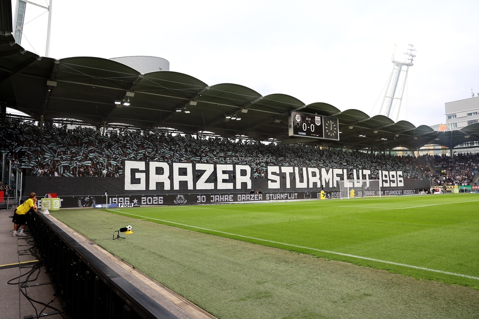 Sturm Graz - LASK
Oesterreichische Fussball Bundesliga, 6. Runde, SK Sturm Graz - Linzer ASK, Stadion Graz-Liebenau, 13.09.2026. Foto zeigt Fans von Sturm mit einer Choreografie
