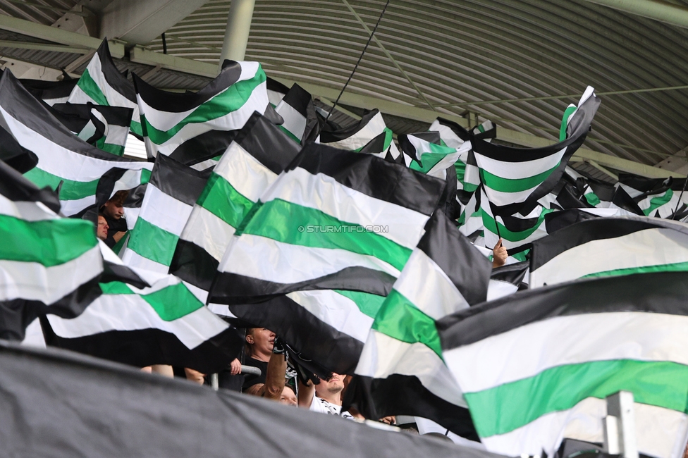 Sturm Graz - LASK
Oesterreichische Fussball Bundesliga, 6. Runde, SK Sturm Graz - Linzer ASK, Stadion Graz-Liebenau, 13.09.2026. Foto zeigt Fans von Sturm mit einer Choreografie

