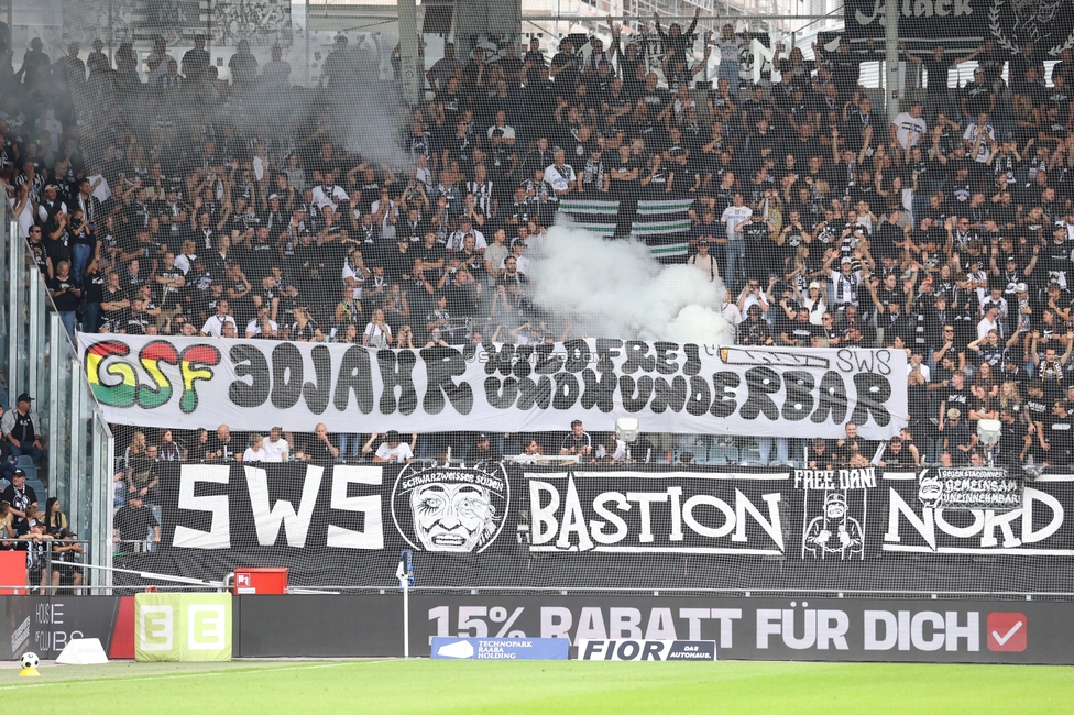 Sturm Graz - LASK
Oesterreichische Fussball Bundesliga, 6. Runde, SK Sturm Graz - Linzer ASK, Stadion Graz-Liebenau, 13.09.2026. Foto zeigt Fans von Sturm
