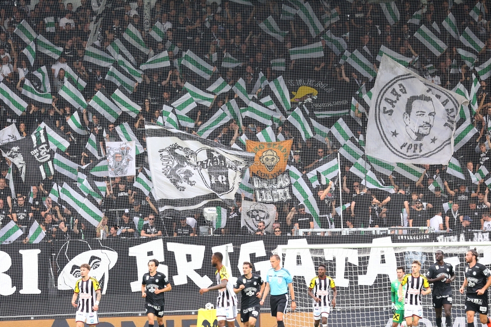 Sturm Graz - LASK
Oesterreichische Fussball Bundesliga, 6. Runde, SK Sturm Graz - Linzer ASK, Stadion Graz-Liebenau, 13.09.2026. Foto zeigt Fans von Sturm
