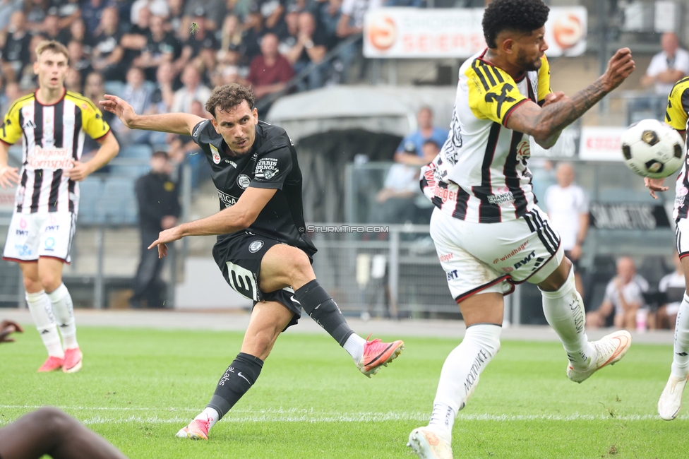 Sturm Graz - LASK
Oesterreichische Fussball Bundesliga, 6. Runde, SK Sturm Graz - Linzer ASK, Stadion Graz-Liebenau, 13.09.2026. Foto zeigt Valmir Matoshi (Sturm)
