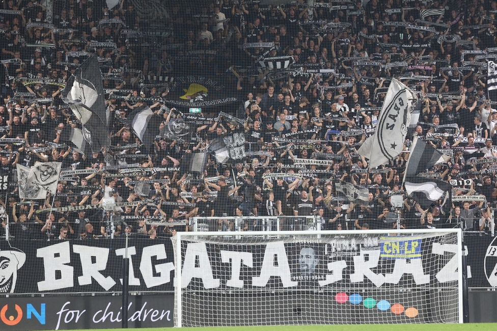 Sturm Graz - Stade Rennes
UEFA Europa League Gruppenphase 1. Spieltag, SK Sturm Graz - Stade Rennes Football Club, Stadion Graz-Liebenau Graz, 16.09.2026. Foto zeigt Fans von Sturm
