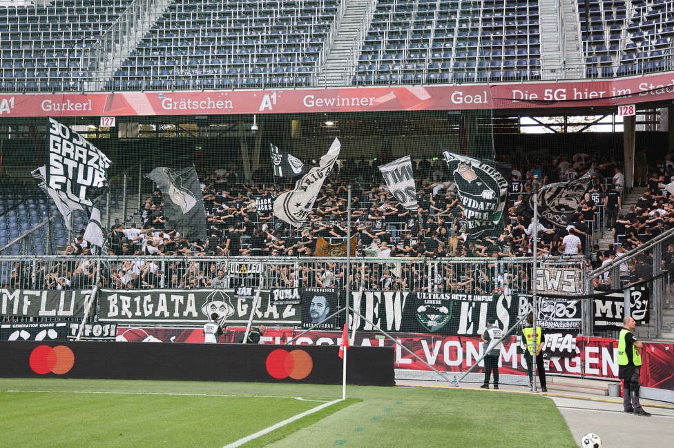 RB Salzburg - Sturm Graz
Oesterreichische Fussball Bundesliga, 7. Runde, FC RB Salzburg - SK Sturm Graz, Stadion Wals-Siezenheim, 20.09.2026.

Foto zeigt Fans von Sturm
