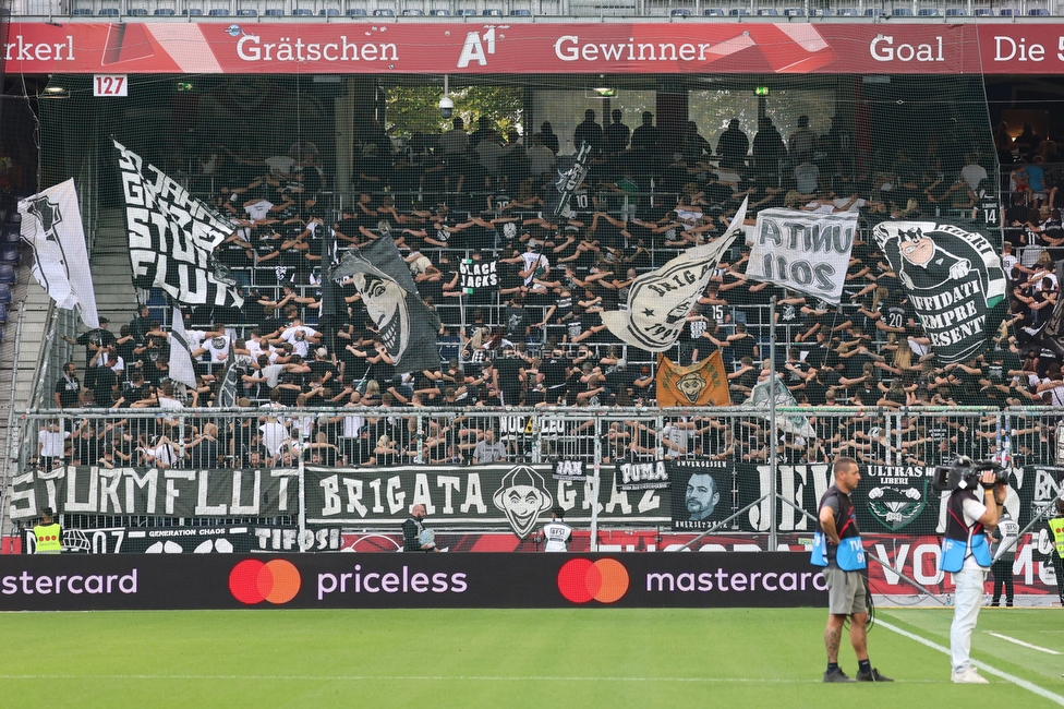 RB Salzburg - Sturm Graz
Oesterreichische Fussball Bundesliga, 7. Runde, FC RB Salzburg - SK Sturm Graz, Stadion Wals-Siezenheim, 20.09.2026.

Foto zeigt Fans von Sturm
