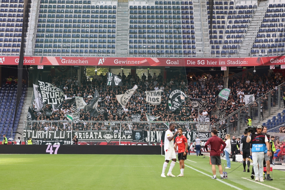 RB Salzburg - Sturm Graz
Oesterreichische Fussball Bundesliga, 7. Runde, FC RB Salzburg - SK Sturm Graz, Stadion Wals-Siezenheim, 20.09.2026.

Foto zeigt Fans von Sturm
