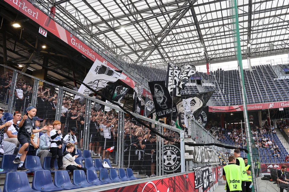 RB Salzburg - Sturm Graz
Oesterreichische Fussball Bundesliga, 7. Runde, FC RB Salzburg - SK Sturm Graz, Stadion Wals-Siezenheim, 20.09.2026.

Foto zeigt Fans von Sturm
