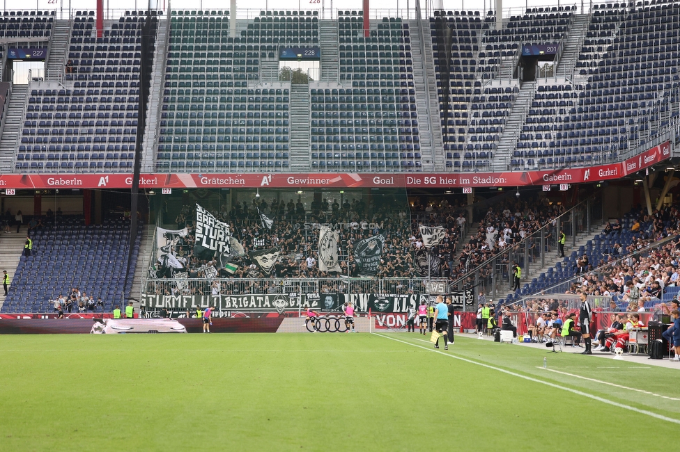 RB Salzburg - Sturm Graz
Oesterreichische Fussball Bundesliga, 7. Runde, FC RB Salzburg - SK Sturm Graz, Stadion Wals-Siezenheim, 20.09.2026.

Foto zeigt Fans von Sturm
