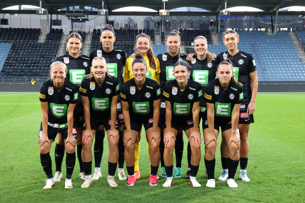 Sturm Frauen - Wolfsburg
UEFA Womens Europa Cup Qualifikation, 2. Runde, SK Sturm Graz Frauen - VfL Wolfsburg, Stadion Graz-Liebenau, 30.09.2026.Foto zeigt die Mannschaft der Sturm Frauen
