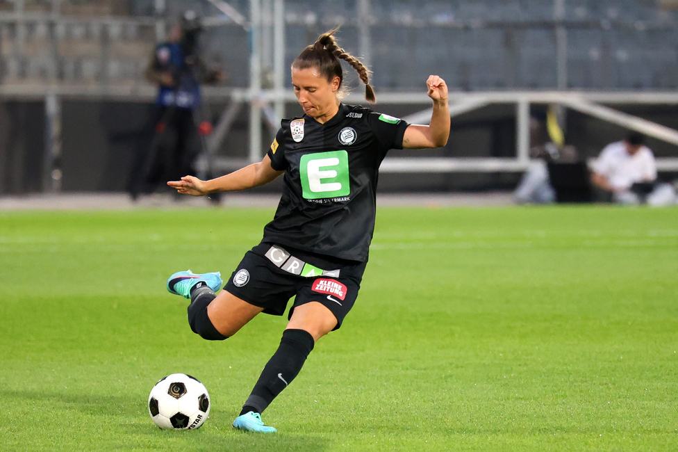 Sturm Frauen - Wolfsburg
UEFA Womens Europa Cup Qualifikation, 2. Runde, SK Sturm Graz Frauen - VfL Wolfsburg, Stadion Graz-Liebenau, 30.09.2026.Foto zeigt Stefanie Grossgasteiger (Sturm Frauen)
