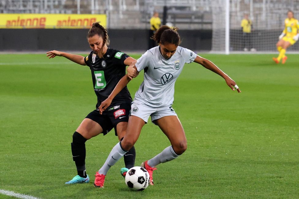 Sturm Frauen - Wolfsburg
UEFA Womens Europa Cup Qualifikation, 2. Runde, SK Sturm Graz Frauen - VfL Wolfsburg, Stadion Graz-Liebenau, 30.09.2026.Foto zeigt Stefanie Grossgasteiger (Sturm Frauen)
