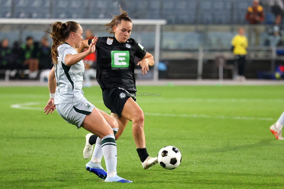 Sturm Frauen - Wolfsburg
UEFA Womens Europa Cup Qualifikation, 2. Runde, SK Sturm Graz Frauen - VfL Wolfsburg, Stadion Graz-Liebenau, 30.09.2026.Foto zeigt Julia Keutz (Sturm Frauen)
