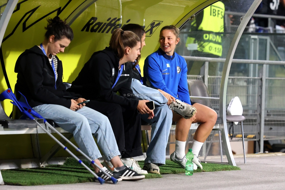Sturm Frauen - Wolfsburg
UEFA Womens Europa Cup Qualifikation, 2. Runde, SK Sturm Graz Frauen - VfL Wolfsburg, Stadion Graz-Liebenau, 30.09.2026.Foto zeigt Anna Oberhauser (Athletiktrainer Sturm Frauen)
