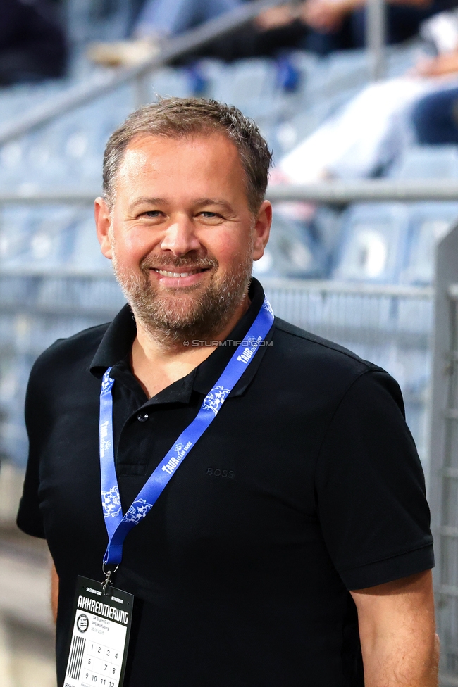 Sturm Frauen - Wolfsburg
UEFA Womens Europa Cup Qualifikation, 2. Runde, SK Sturm Graz Frauen - VfL Wolfsburg, Stadion Graz-Liebenau, 30.09.2026.Foto zeigt Bruno Huetter (Sicherheitschef Sturm)
