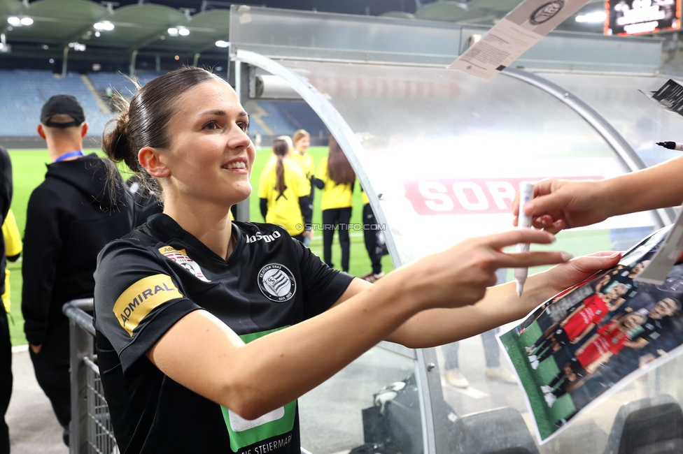 Sturm Frauen - Wolfsburg
UEFA Womens Europa Cup Qualifikation, 2. Runde, SK Sturm Graz Frauen - VfL Wolfsburg, Stadion Graz-Liebenau, 30.09.2026.Foto zeigt Marie Spiess (Sturm Frauen)
