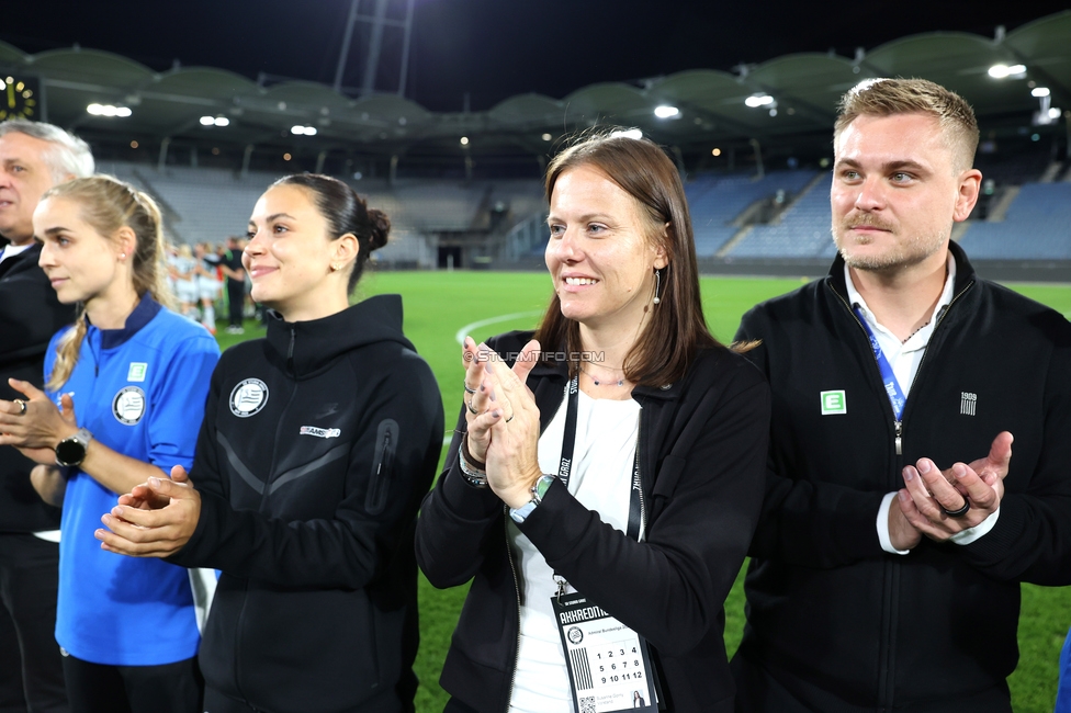 Sturm Frauen - Wolfsburg
UEFA Womens Europa Cup Qualifikation, 2. Runde, SK Sturm Graz Frauen - VfL Wolfsburg, Stadion Graz-Liebenau, 30.09.2026.Foto zeigt Susanne Gorny (Vorstand Sturm)

