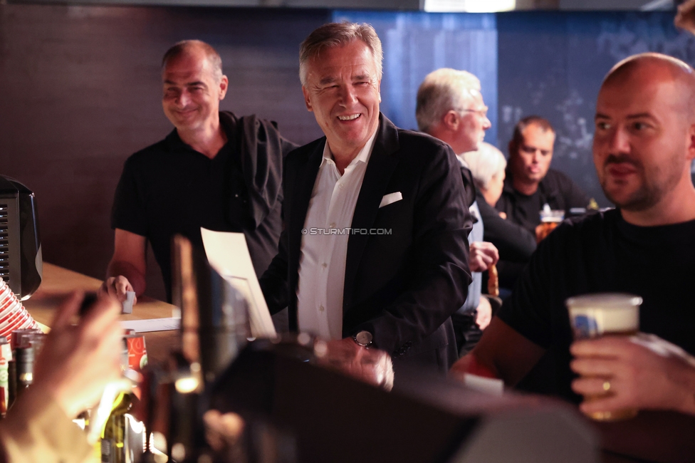 4. Sturmhistorischer Themenabend
4. Sturmhistorischer Themenabend - 20 Jahre Zwangsausgleich, Sportsbar - Das Eggenberg, Graz, 02.10.2026.

Foto zeigt Christian Jauk (Praesident Sturm)
