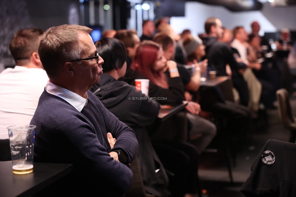 4. Sturmhistorischer Themenabend
4. Sturmhistorischer Themenabend - 20 Jahre Zwangsausgleich, Sportsbar - Das Eggenberg, Graz, 02.10.2026.

Foto zeigt Gaeste
