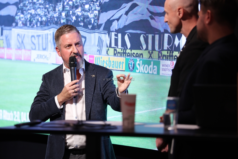 4. Sturmhistorischer Themenabend
4. Sturmhistorischer Themenabend - 20 Jahre Zwangsausgleich, Sportsbar - Das Eggenberg, Graz, 02.10.2026.

Foto zeigt Alexander Stangl (ehem. Vorstand Sturm)
