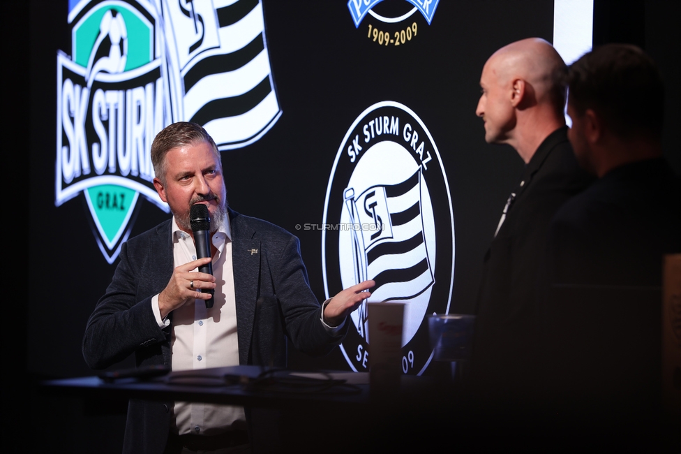 4. Sturmhistorischer Themenabend
4. Sturmhistorischer Themenabend - 20 Jahre Zwangsausgleich, Sportsbar - Das Eggenberg, Graz, 02.10.2026.

Foto zeigt Alexander Stangl (ehem. Vorstand Sturm)
