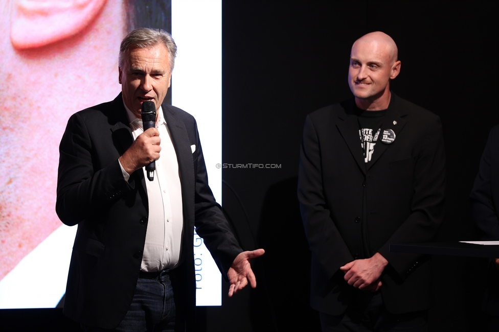 4. Sturmhistorischer Themenabend
4. Sturmhistorischer Themenabend - 20 Jahre Zwangsausgleich, Sportsbar - Das Eggenberg, Graz, 02.10.2026.

Foto zeigt Christian Jauk (Praesident Sturm)

