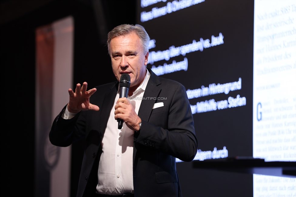 4. Sturmhistorischer Themenabend
4. Sturmhistorischer Themenabend - 20 Jahre Zwangsausgleich, Sportsbar - Das Eggenberg, Graz, 02.10.2026.

Foto zeigt Christian Jauk (Praesident Sturm)
