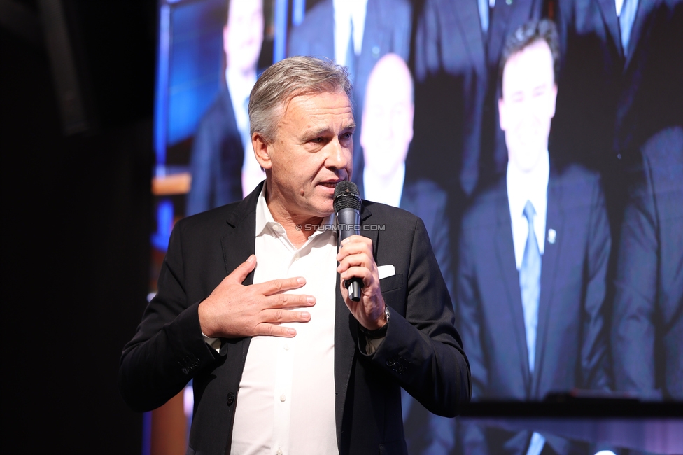4. Sturmhistorischer Themenabend
4. Sturmhistorischer Themenabend - 20 Jahre Zwangsausgleich, Sportsbar - Das Eggenberg, Graz, 02.10.2026.

Foto zeigt Christian Jauk (Praesident Sturm)
