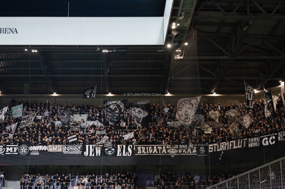Austria Wien - Sturm Graz
Oesterreichische Fussball Bundesliga, 8. Runde, FK Austria Wien - SK Sturm Graz, Franz Horr Stadion Wien, 10.10.2026.

Foto zeigt Fans von Sturm
