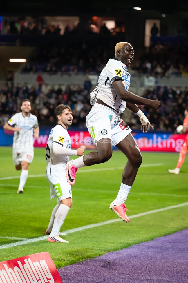 Austria Wien - Sturm Graz
Oesterreichische Fussball Bundesliga, 8. Runde, FK Austria Wien - SK Sturm Graz, Franz Horr Stadion Wien, 10.10.2026.

Foto zeigt Oumar Diakite (Sturm)
Schlüsselwörter: torjubel