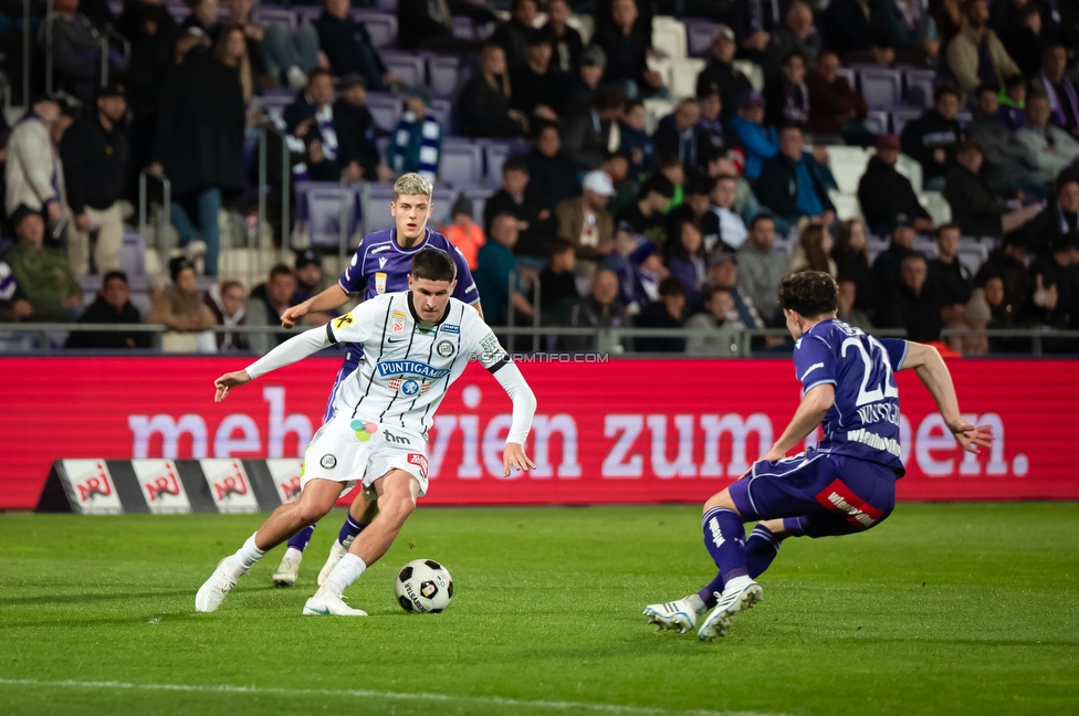Austria Wien - Sturm Graz
Oesterreichische Fussball Bundesliga, 8. Runde, FK Austria Wien - SK Sturm Graz, Franz Horr Stadion Wien, 10.10.2026.

Foto zeigt Arjan Malic (Sturm)
