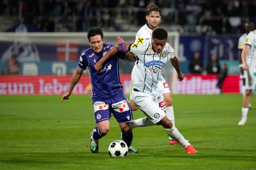 Austria Wien - Sturm Graz
Oesterreichische Fussball Bundesliga, 8. Runde, FK Austria Wien - SK Sturm Graz, Franz Horr Stadion Wien, 10.10.2026.

Foto zeigt Axel Kayombo (Sturm)
